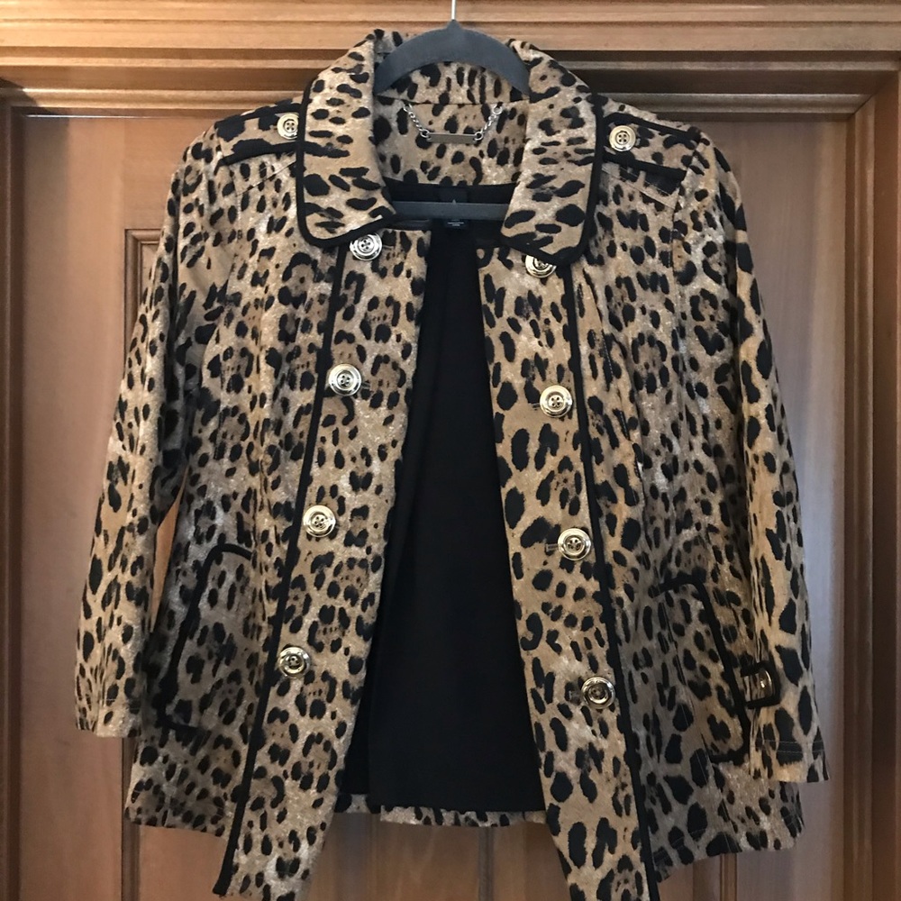White House Black Market swing animal jacket